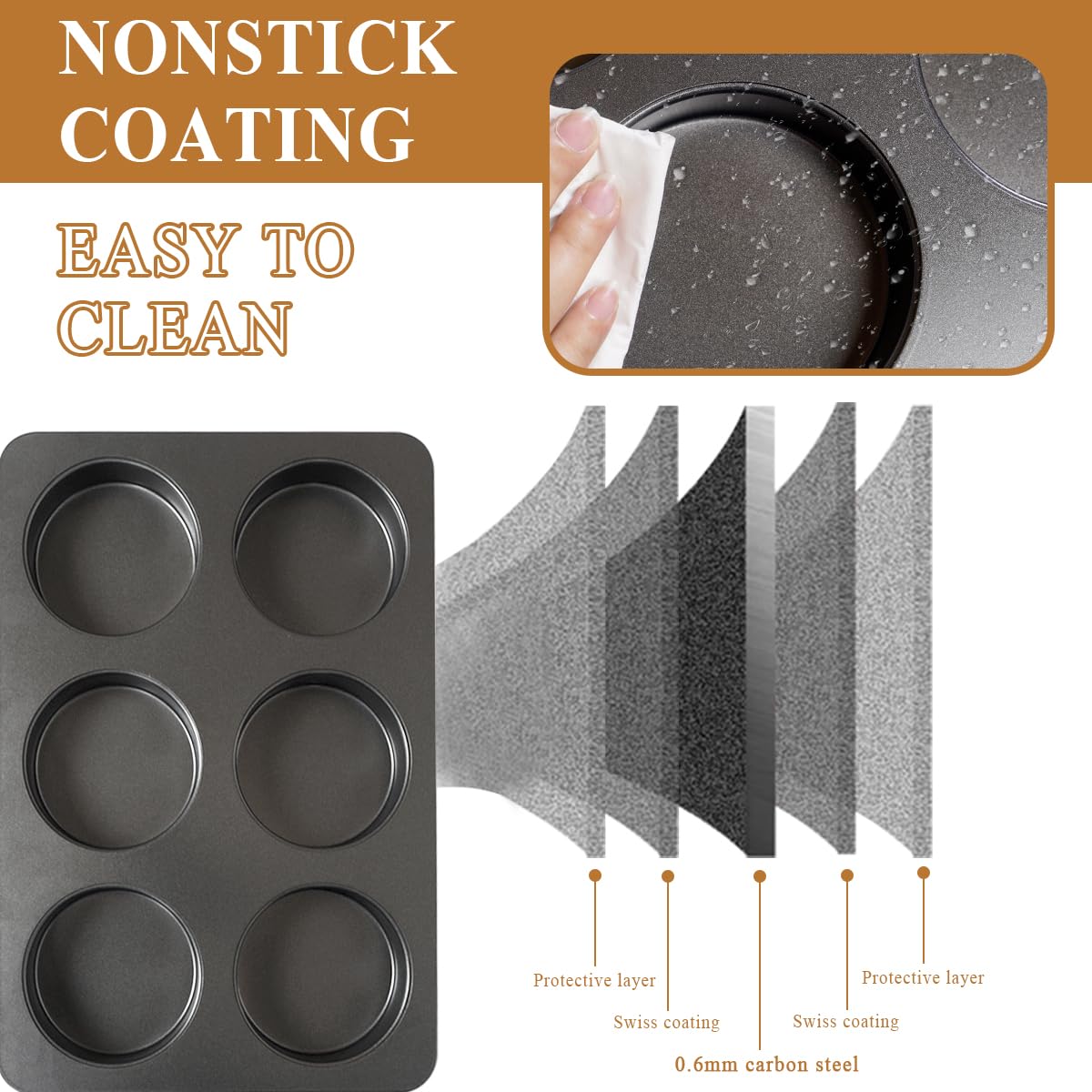 Elesinsoz straight-side design helps buns rise evenly and bakery-perfect.