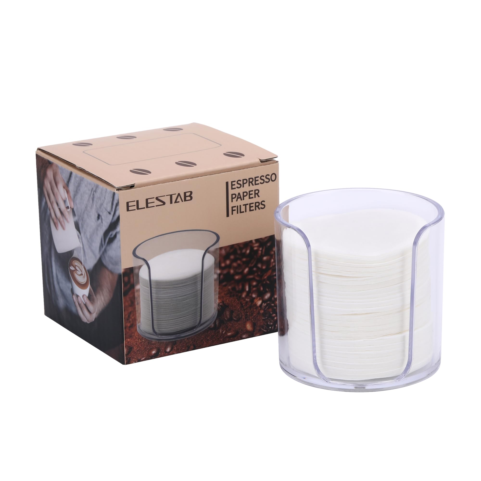 ELESTAB 58mm filter keeps shower screen clean during brew