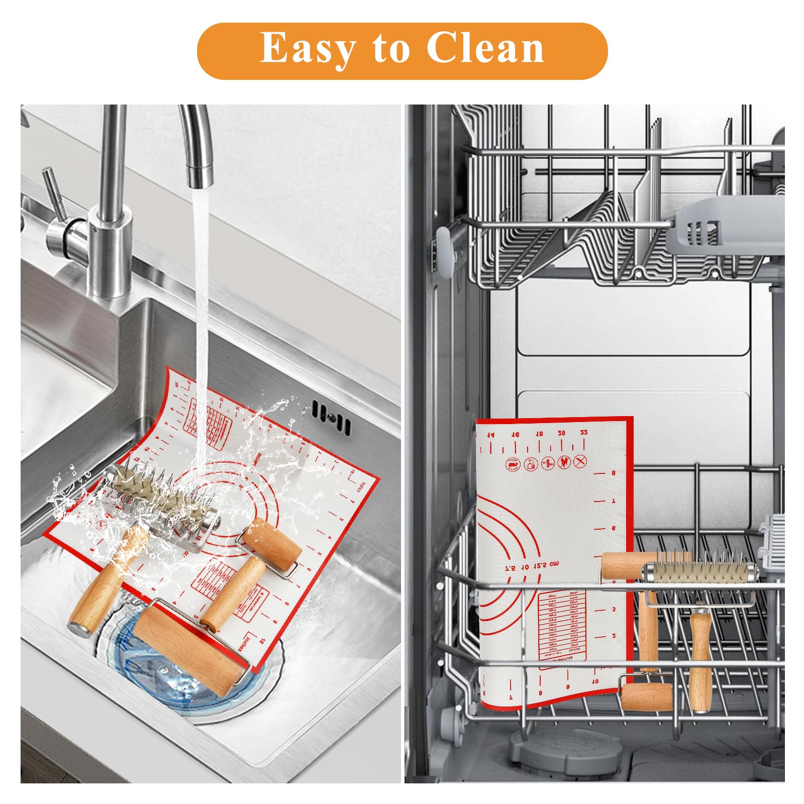 Elesunory dough docking close-up reveals precision pins for quick puncturing.
