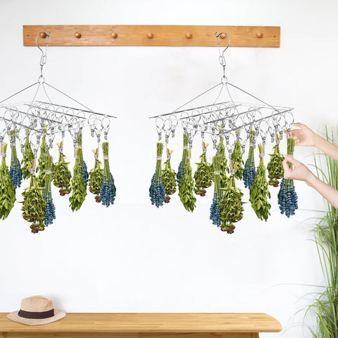 Elesunory easy-clean drying rack keeps clips organized after use.