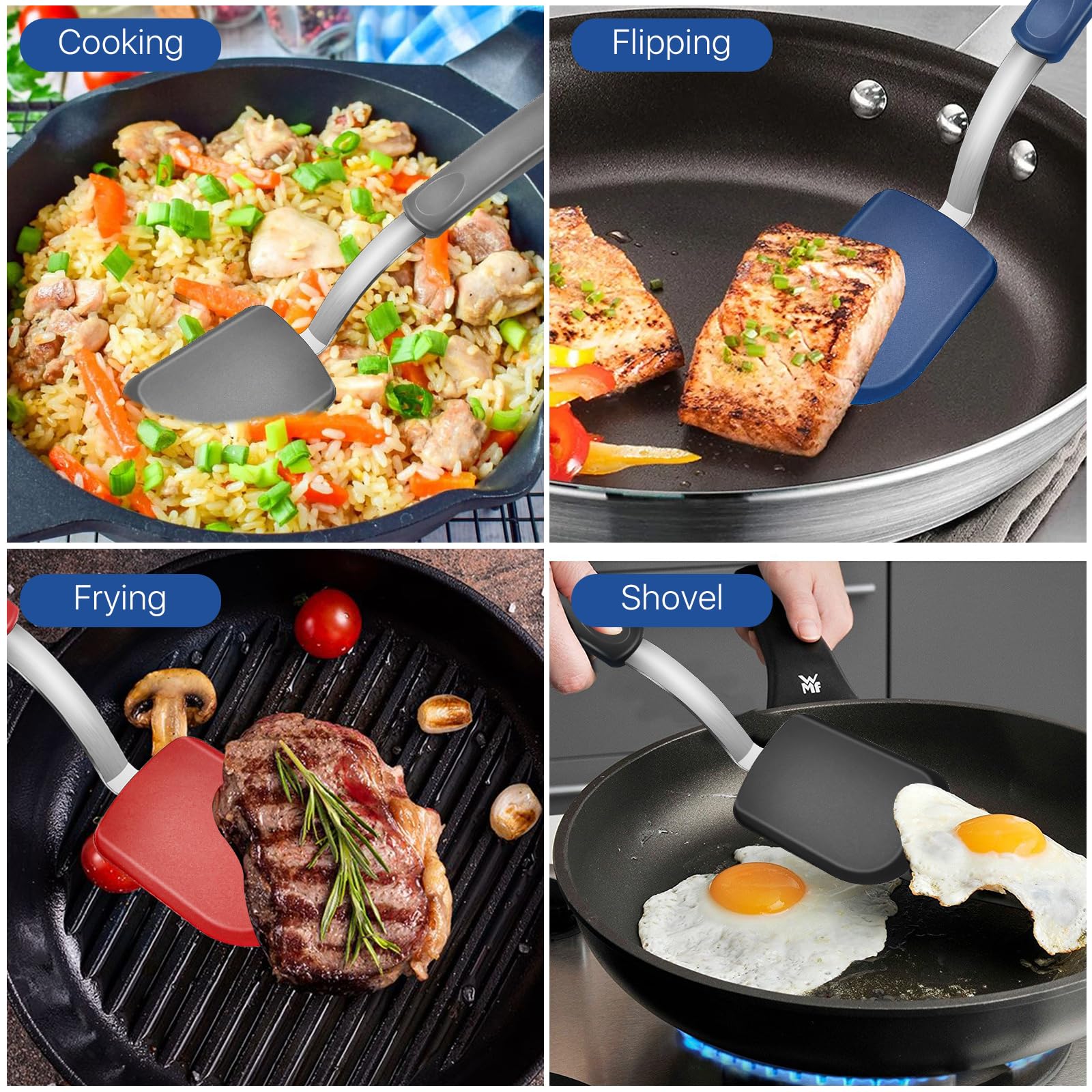 Elesunory small spatula flipper ideal for eggs, pancakes, and delicate foods.