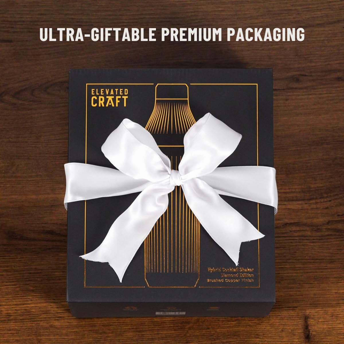 Elevated Craft Diamond Edition shaker with fluted ergonomic grip