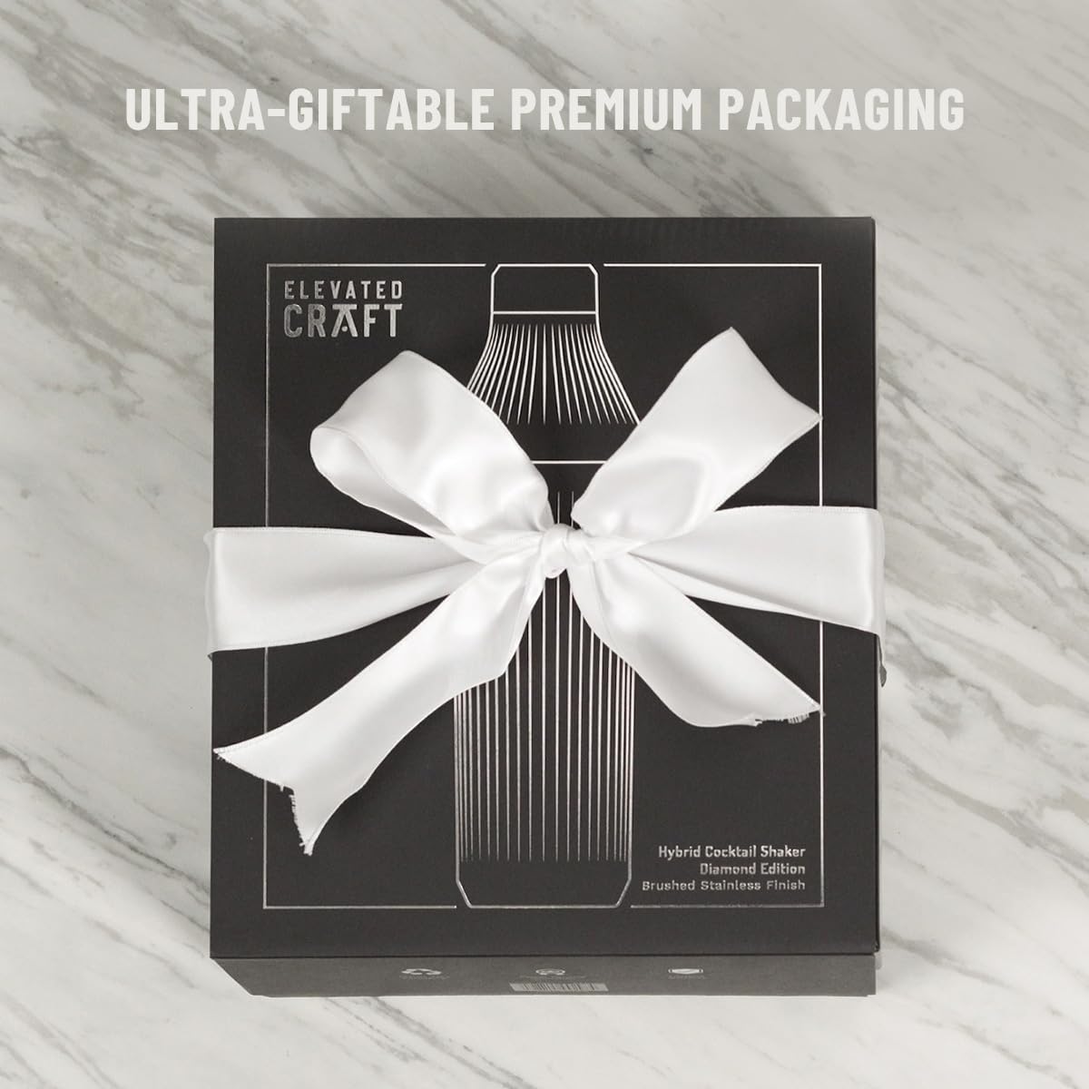 Stainless steel Diamond Edition shaker construction for durability