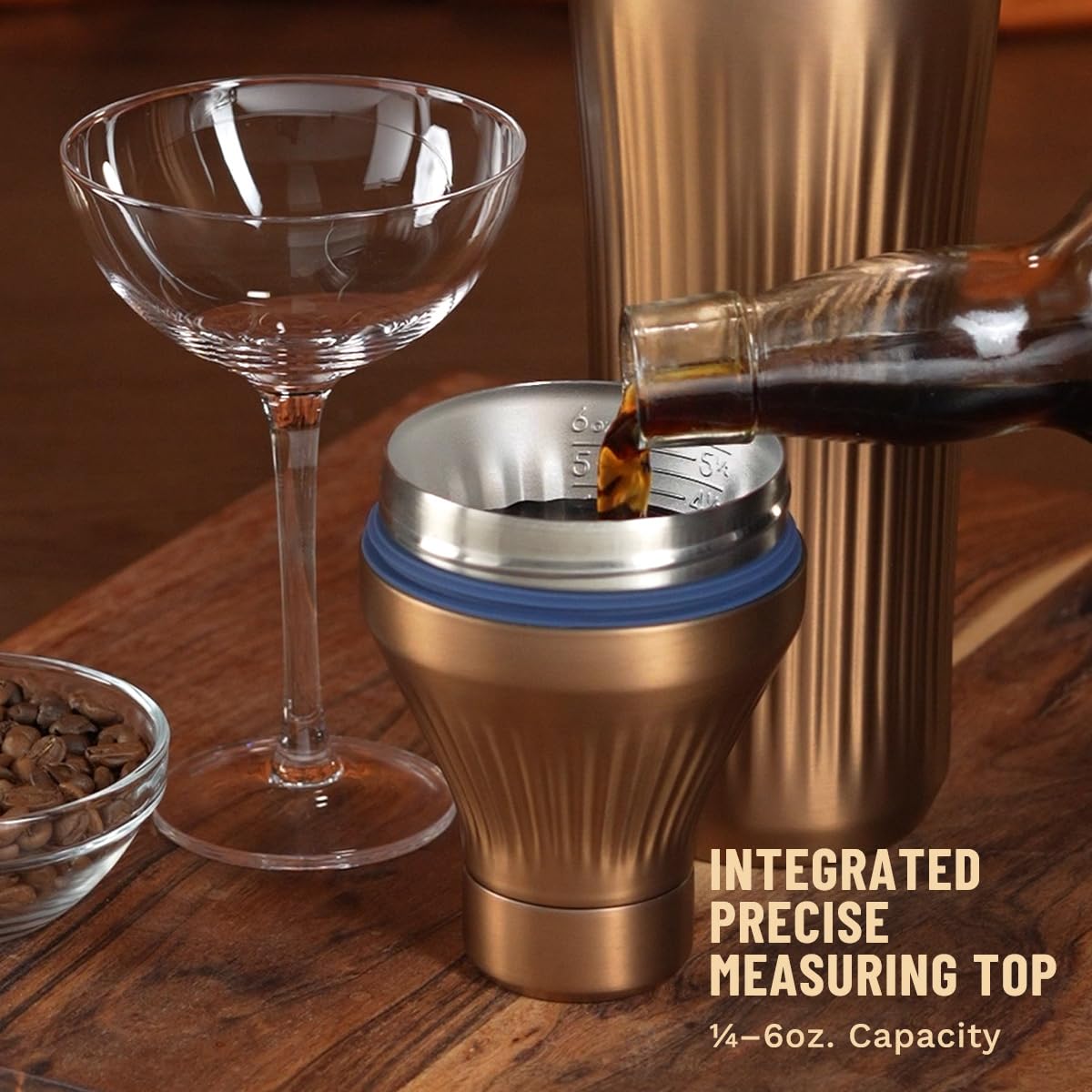 Elevated Craft Diamond Edition shaker with twist-lock top to prevent leaks