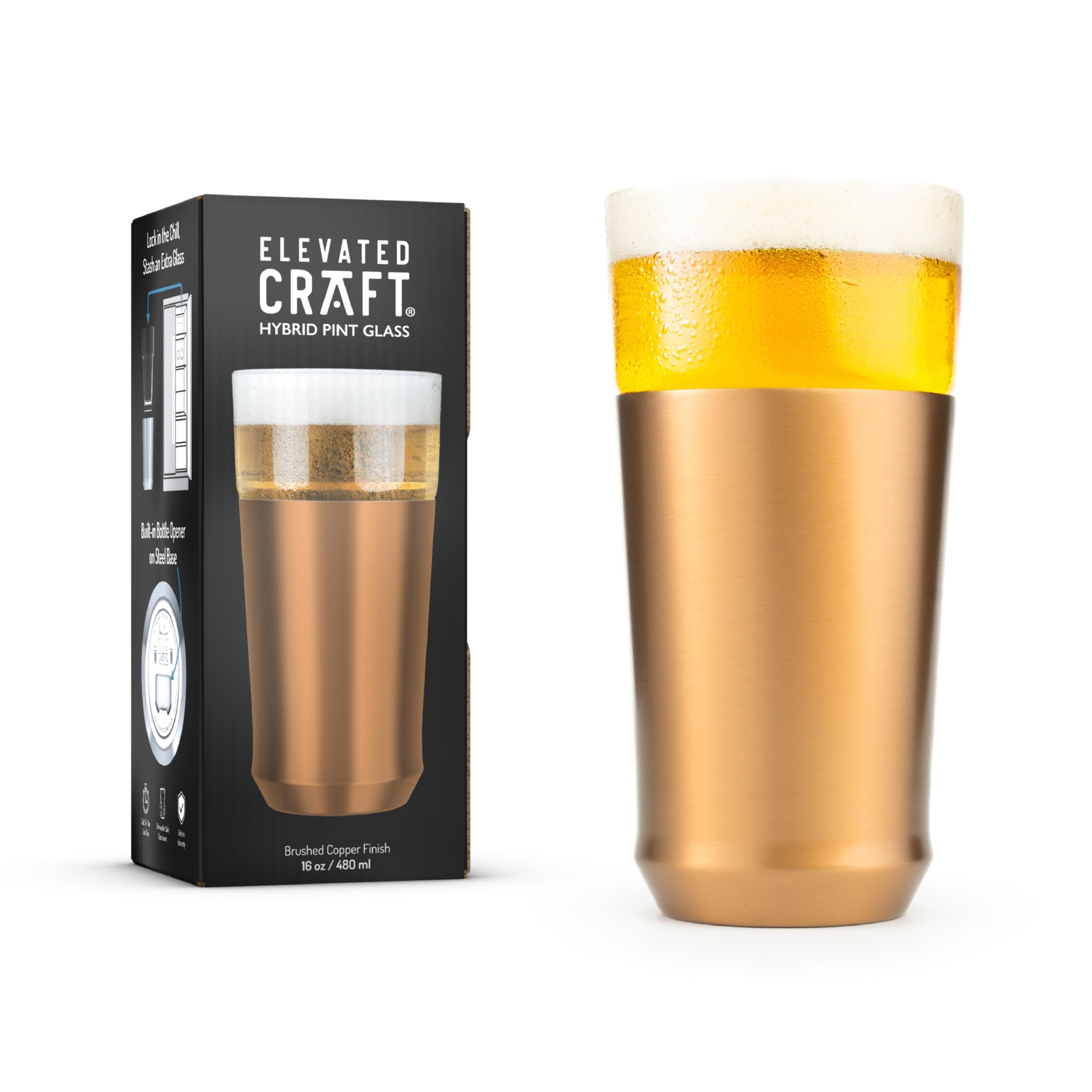 Elevated Craft dishwasher-safe removable glass simplifies cleaning after gatherings.
