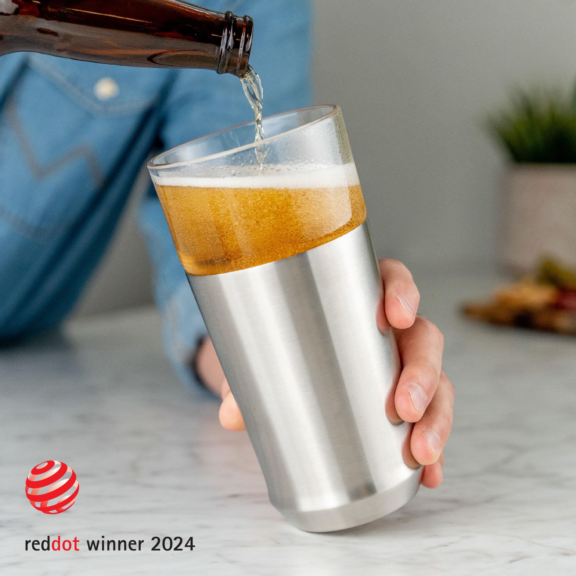 Elevated Craft freezeable pint glass helps achieve extra chill
