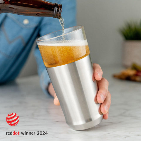 Elevated Craft freezeable pint glass helps achieve extra chill