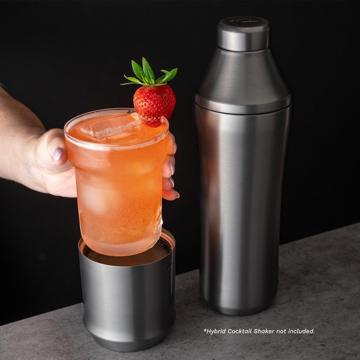 Elevated Craft Hybrid Cocktail Glass feels sturdy for muddling and sipping.
