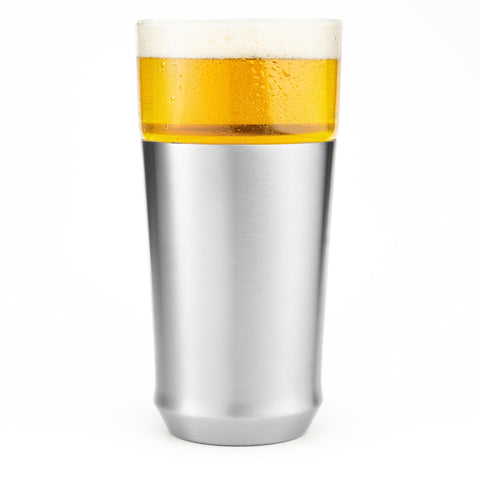 Elevated Craft hybrid insulated pint glass base keeps beer cold longer