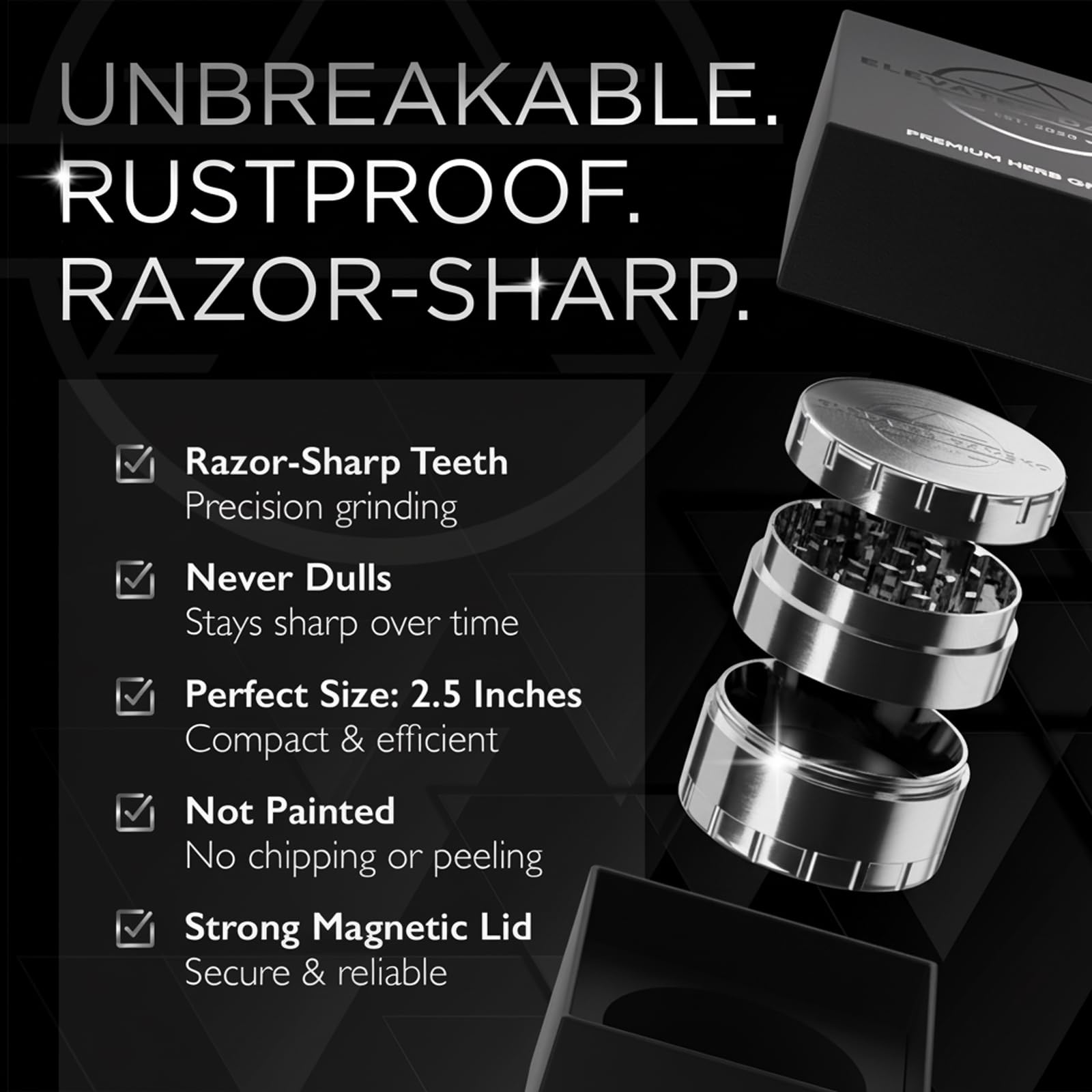 Elevated Damsko ergonomic grip enables effortless manual grinding.