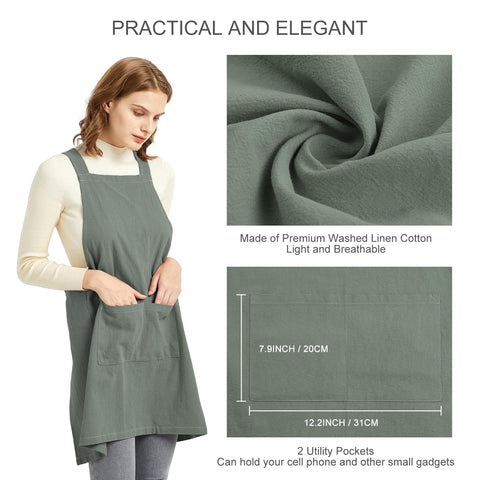 ELEZAY apron in use for cooking, keeping clothes clean.