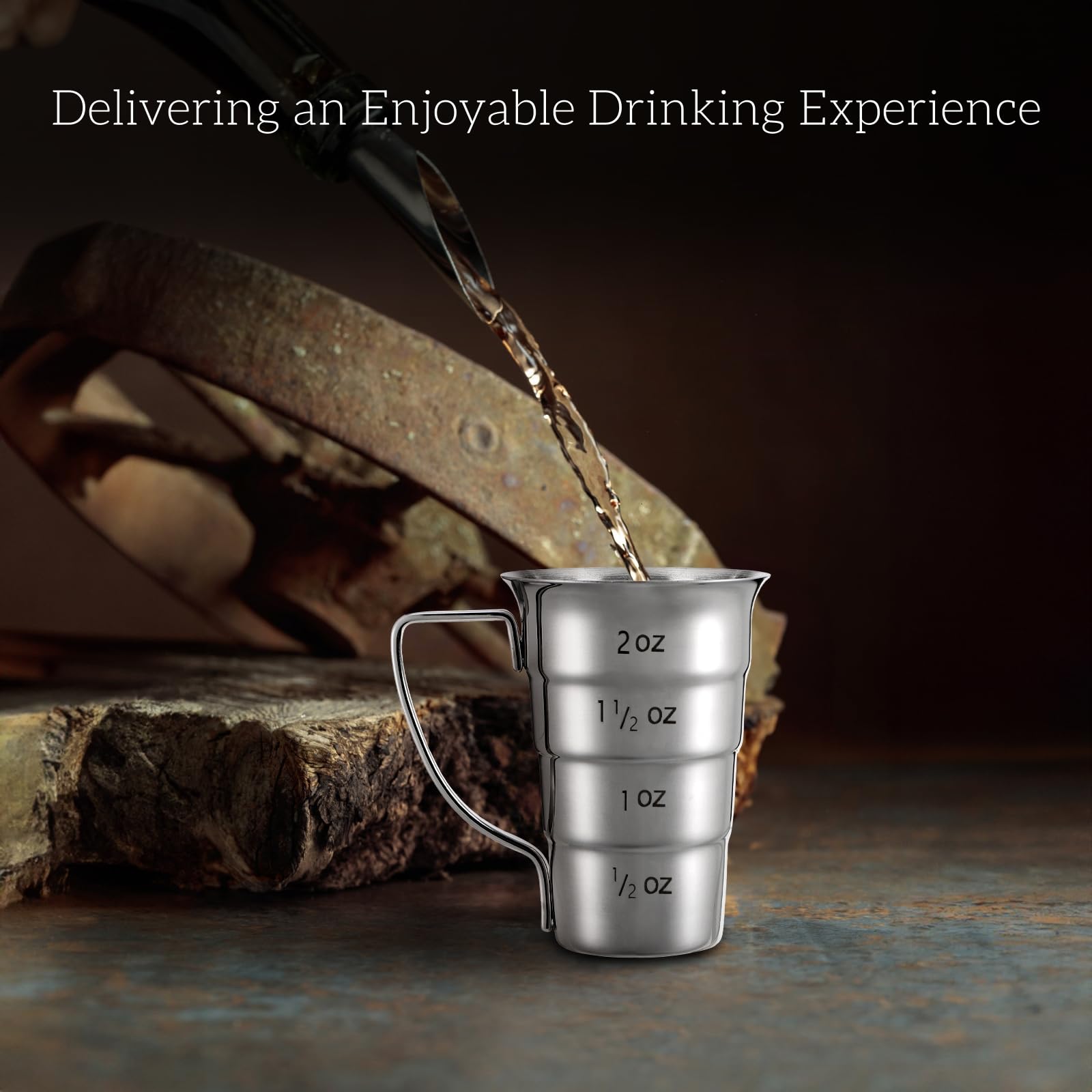 ELFULLY flared top edge promotes smooth, mess-free pouring.