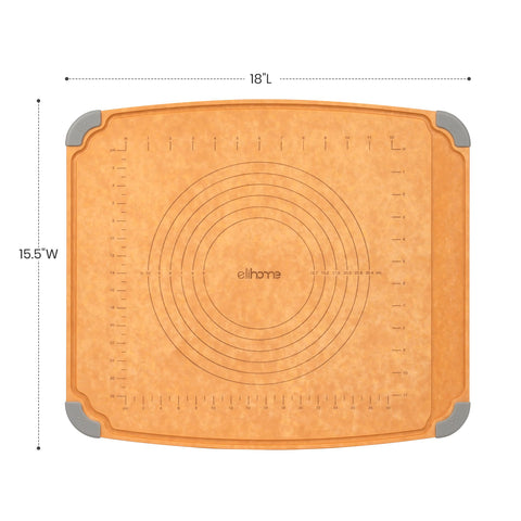 Elihome generous 15x18 inch board provides ample prep space