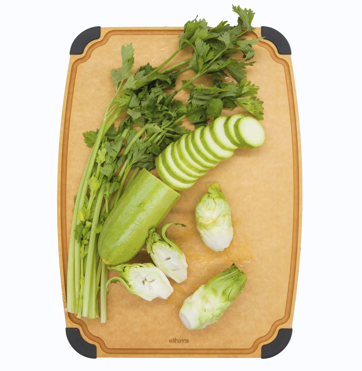 Elihome Essential cutting board 17x13 natural wood-fiber surface for daily prep