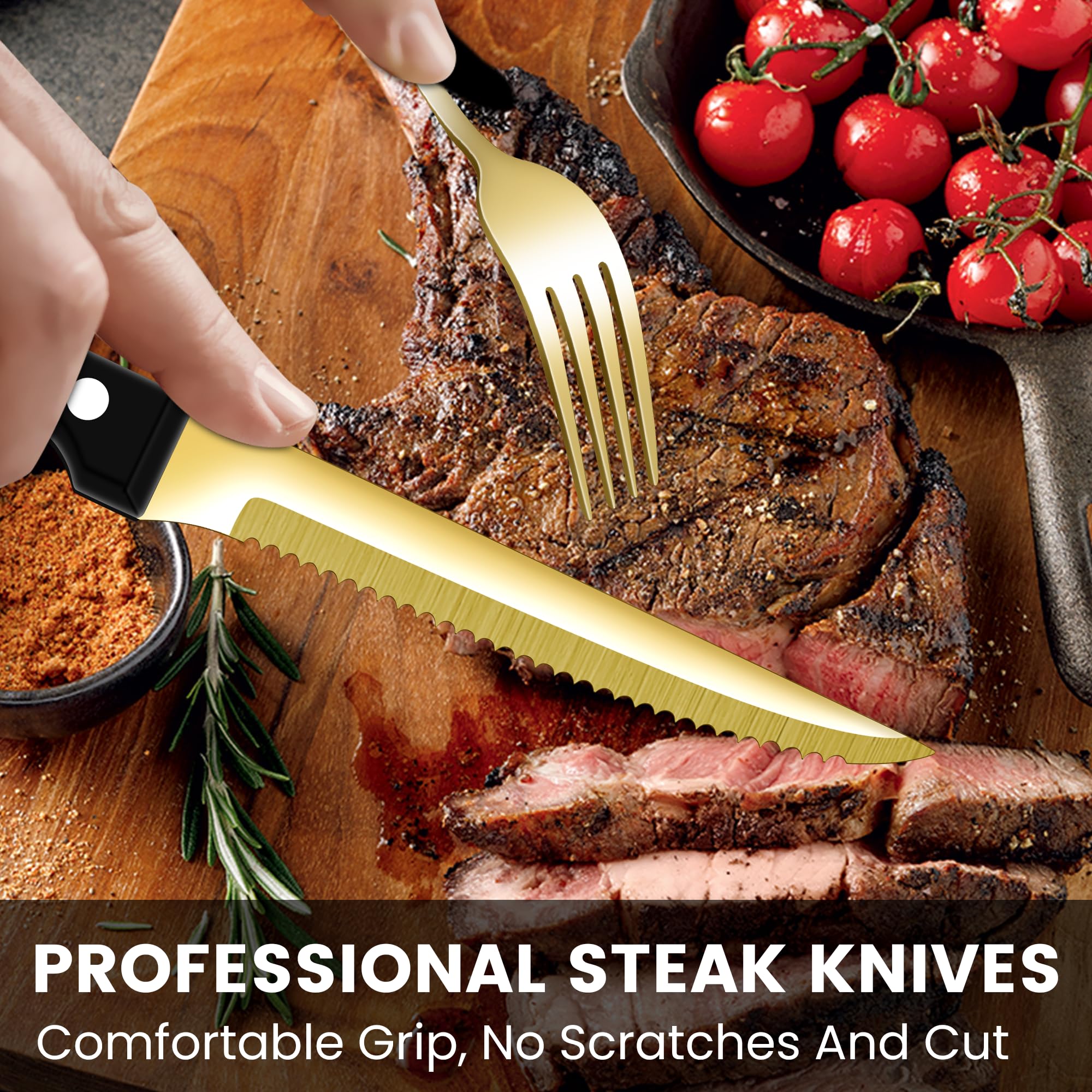ELIMTEC ergonomic handles provide comfortable balance during meals.