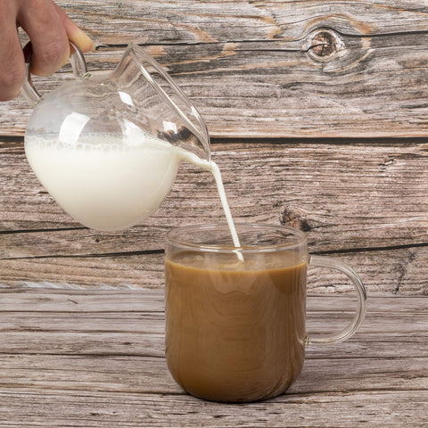 ELITEA glass cream pitcher complements cafes and homes for table service.