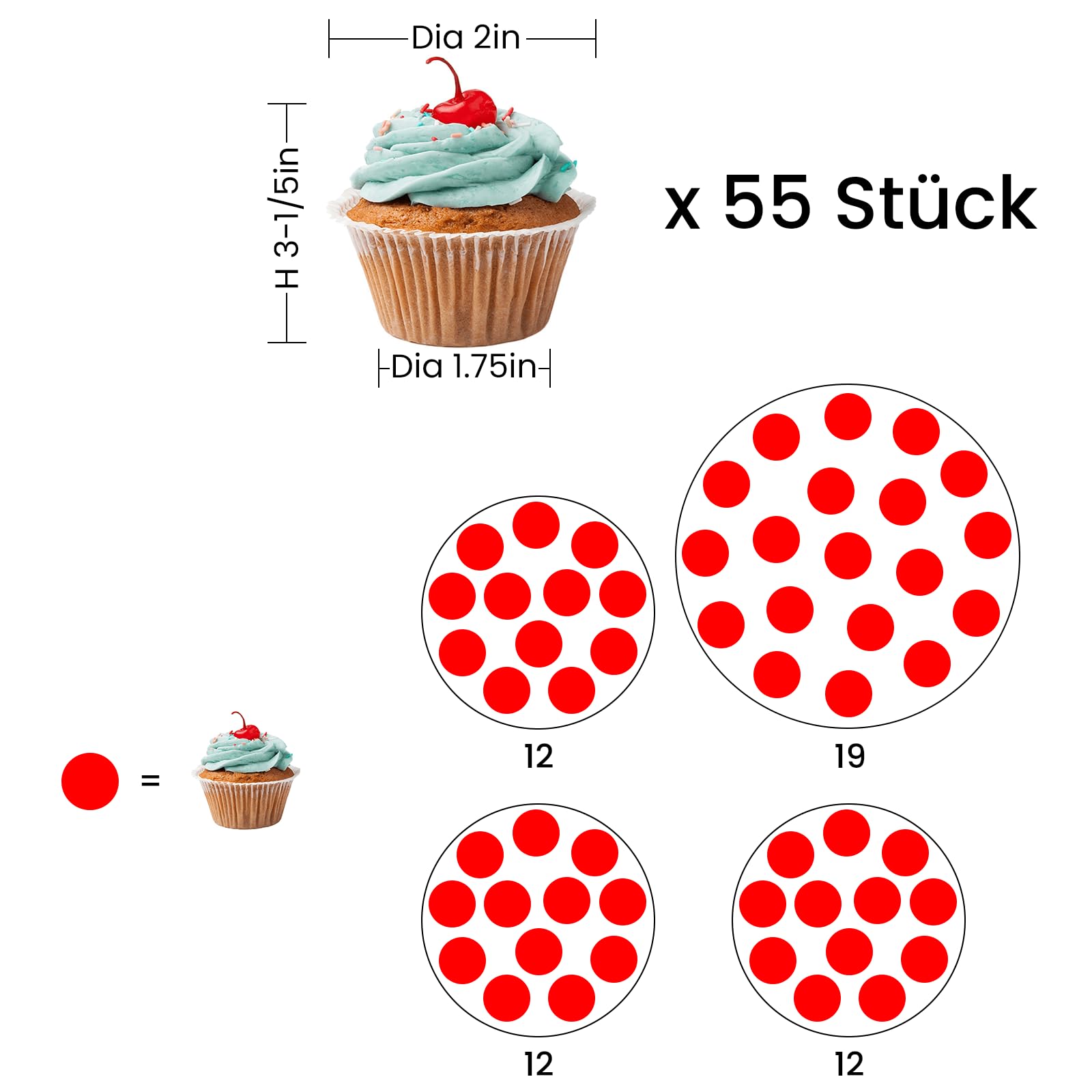 ELITEROO capacity up to 50 cupcakes for versatile party displays.