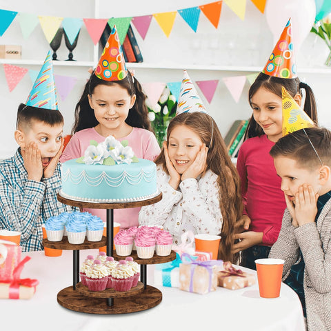 ELITEROO rotating bottom tray showcases cupcakes from every angle for easy selection.