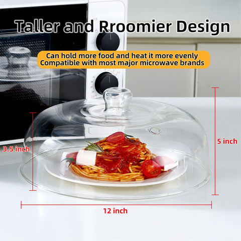 EliteVibe glass microwave cover with vent hole for safe steam release
