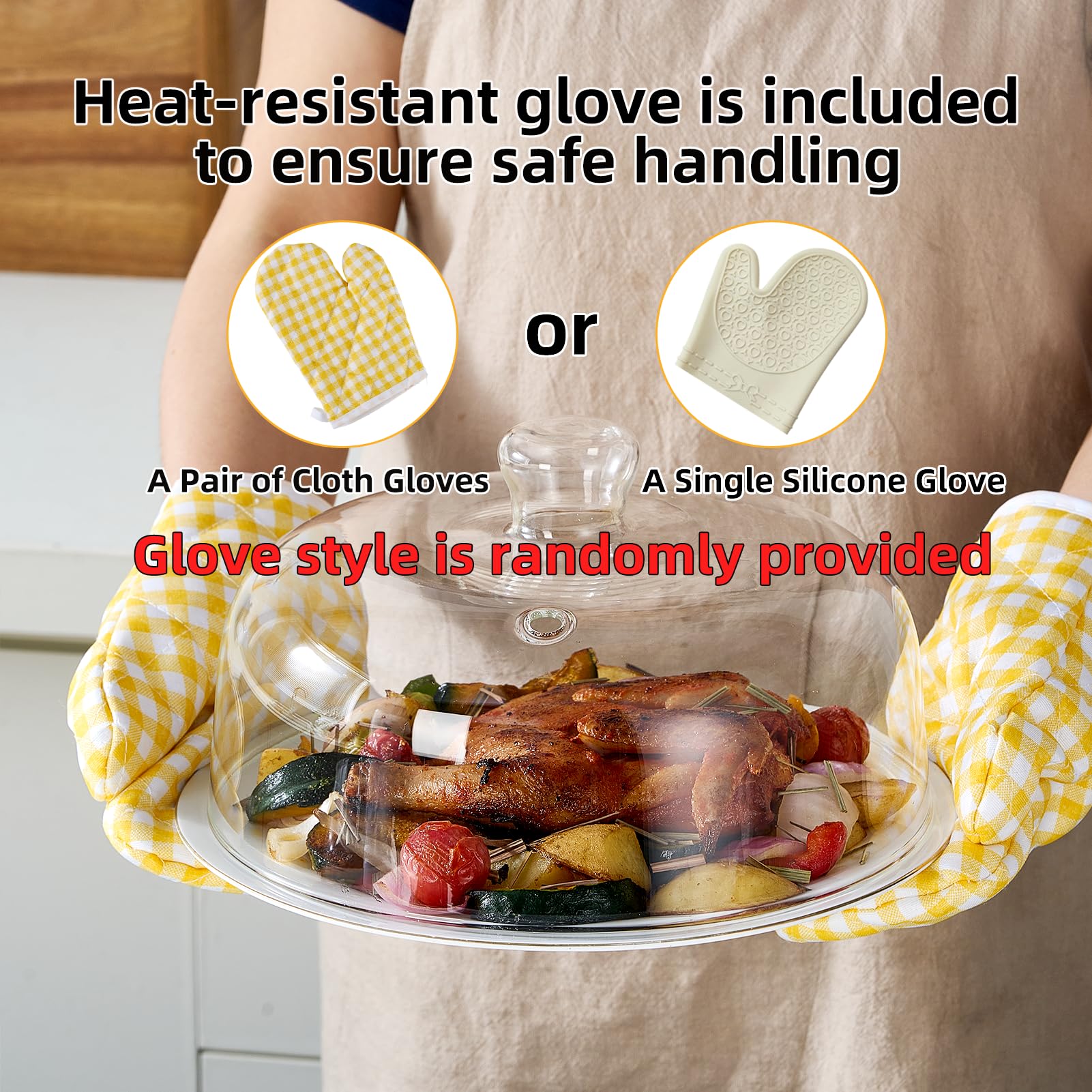 EliteVibe glass microwave splatter cover dishwasher safe for easy cleaning.