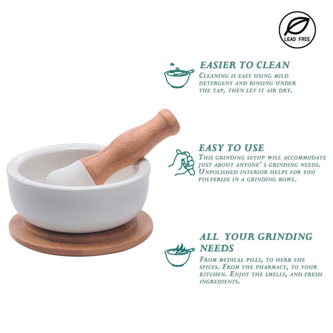 E-liu mortar is dishwasher-safe for easy cleanup.