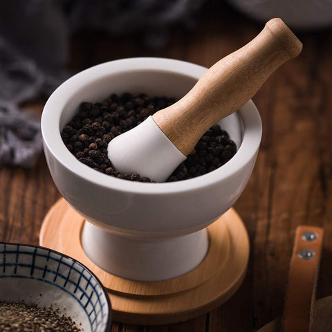 E-liu mortar and pestle is dishwasher-safe for convenience