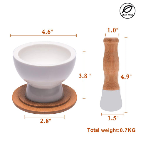 E-liu pestle with long grip handle for easy, controlled crushing