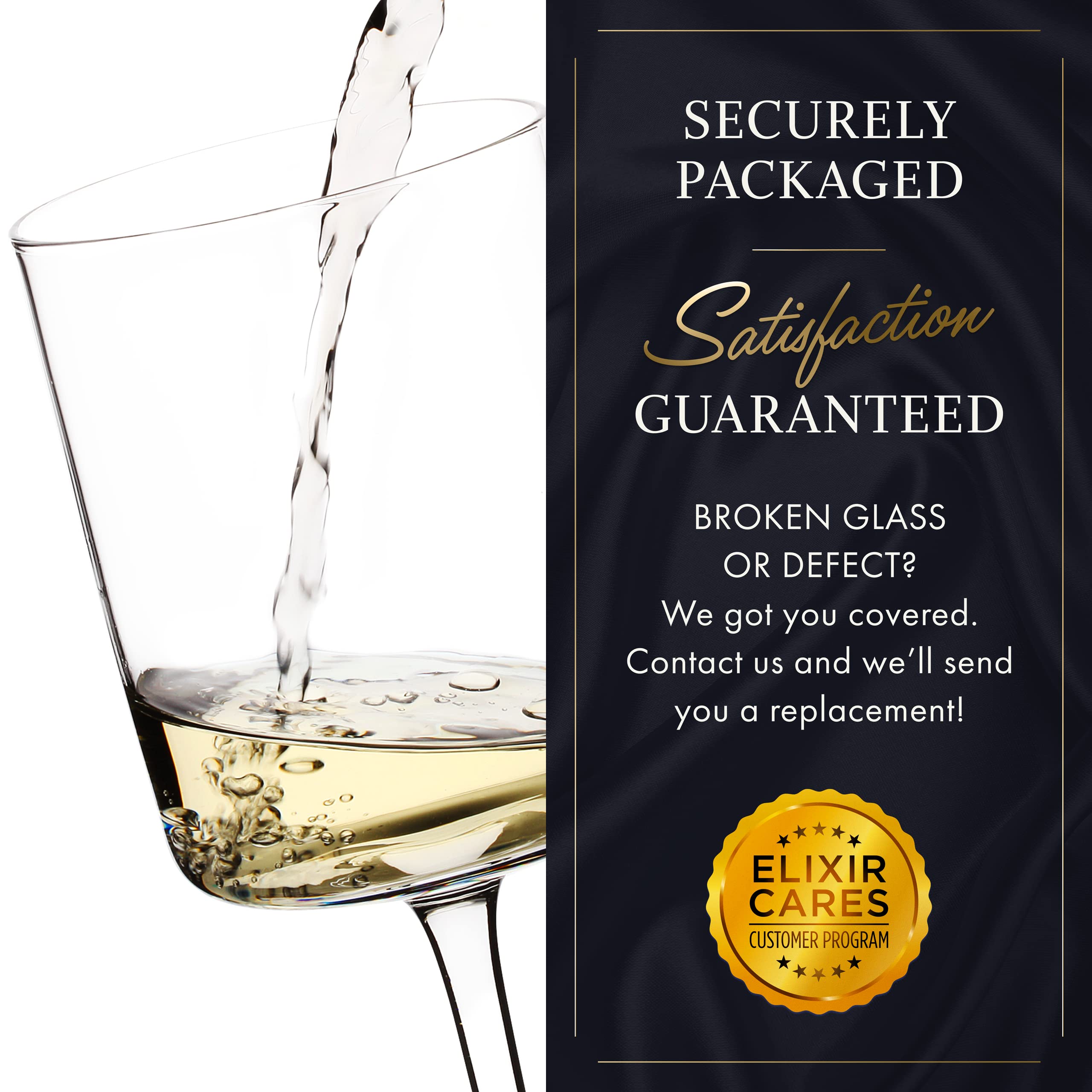 Elixir Glassware elegant dining glasses for entertaining guests at meals.