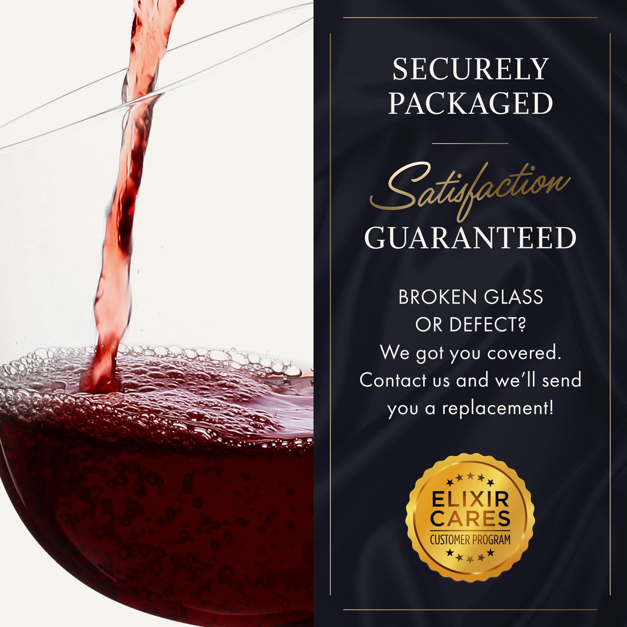 ELIXIR GLASSWARE handcrafted two-pack wine glasses ideal for gifting.
