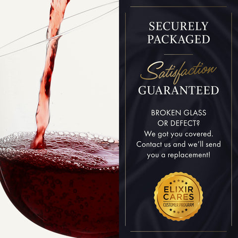 ELIXIR GLASSWARE handcrafted two-pack wine glasses ideal for gifting.