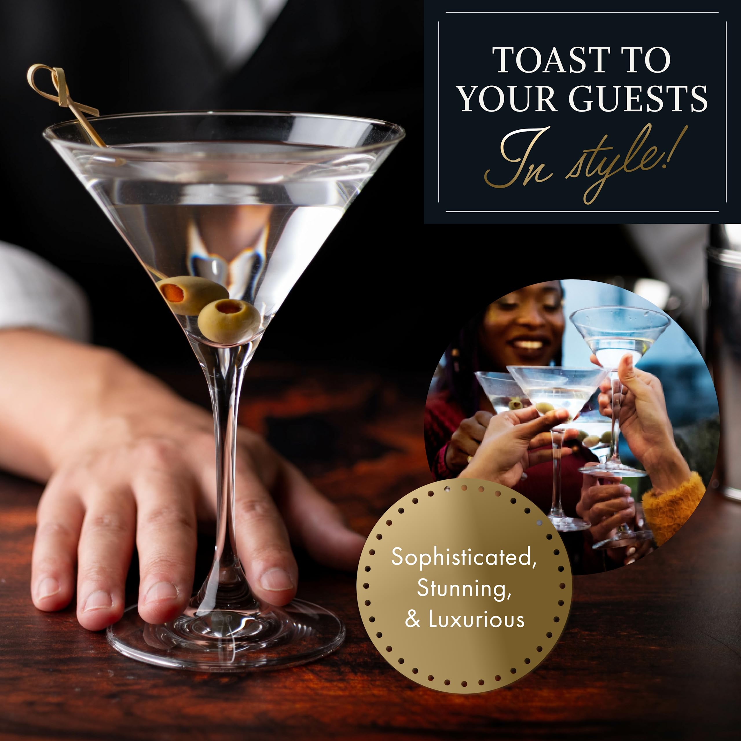 ELIXIR GLASSWARE home bar setup martini glasses complete the look