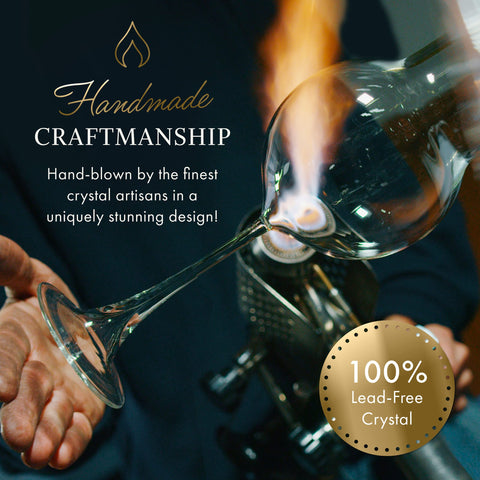 Elixir Glassware lead-free crystal with sparkling clarity and durability.