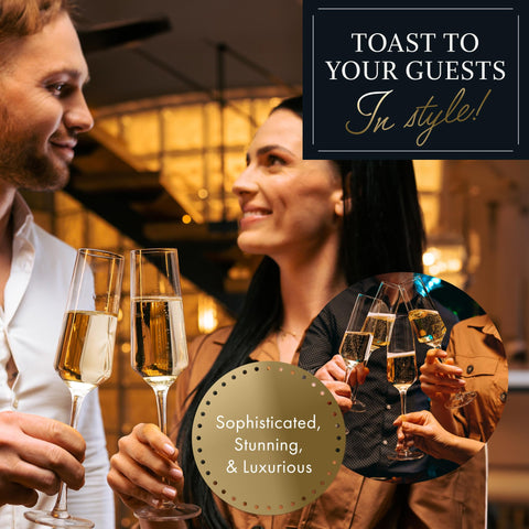ELIXIR GLASSWARE 8 oz capacity supports generous champagne servings