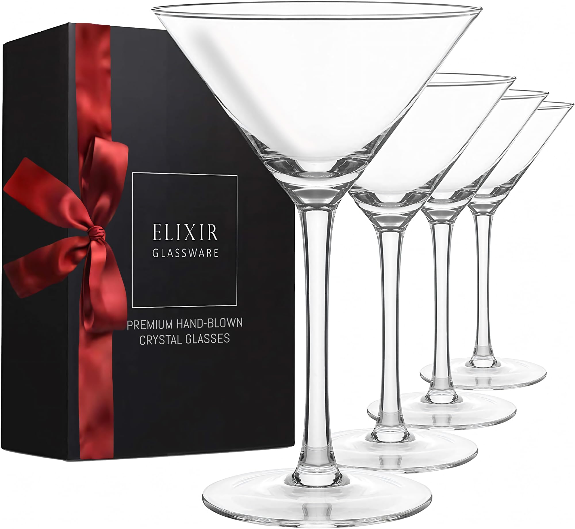 ELIXIR GLASSWARE martini glasses set of 4 elevate home entertaining with elegant stems