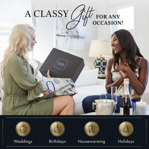 ELIXIR GLASSWARE premium crystal cocktail glasses complement elegant gatherings