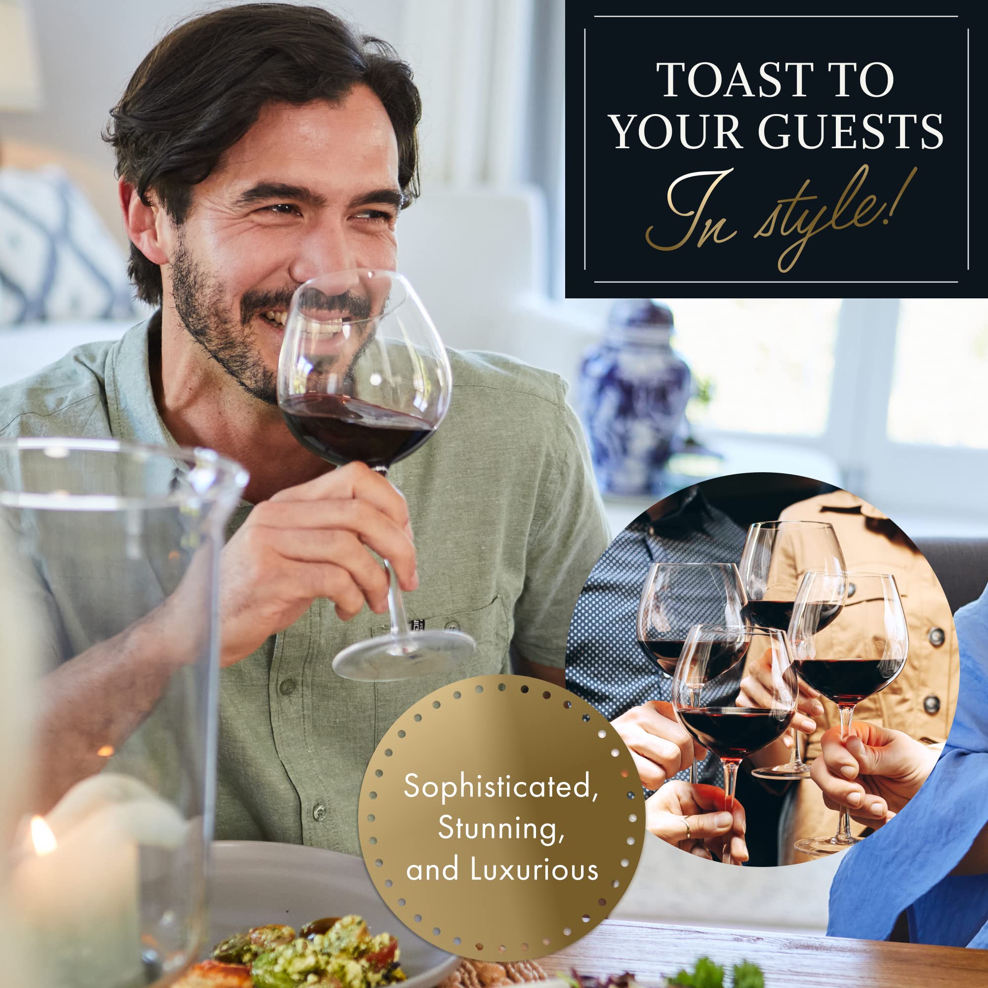 ELIXIR GLASSWARE red wine aroma and flavor appreciation with balanced stem.