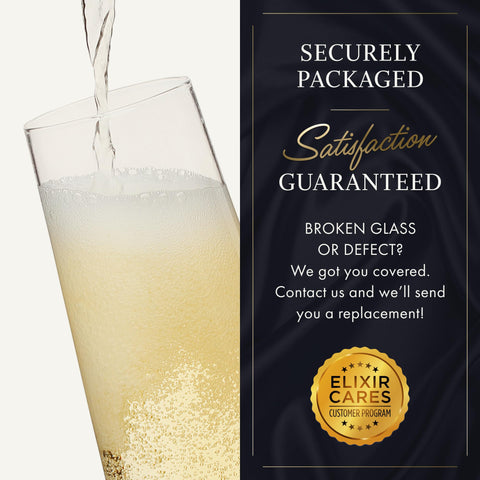 ELIXIR GLASSWARE hand-blown crystal adds sparkle to toasts