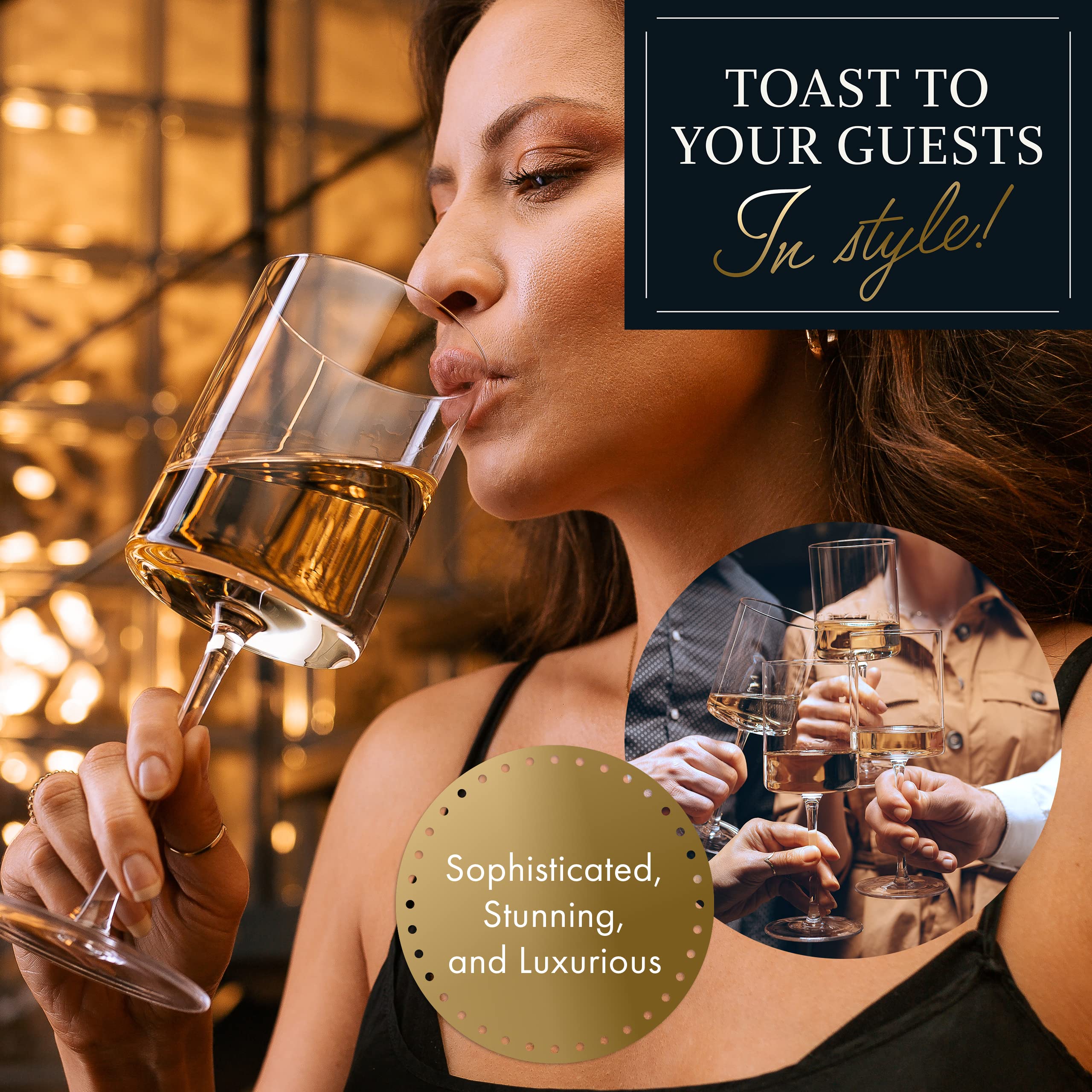 Elixir Glassware versatile wine glasses for home or upscale venues.