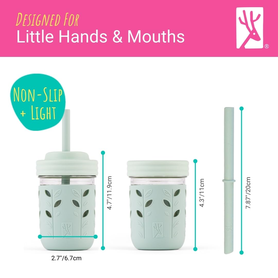 Elk and Friends BPA-free glass and silicone build for safe kids' cups