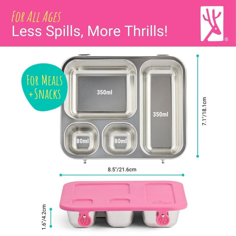 Elk and Friends stainless steel base provides durable, safe daily use.