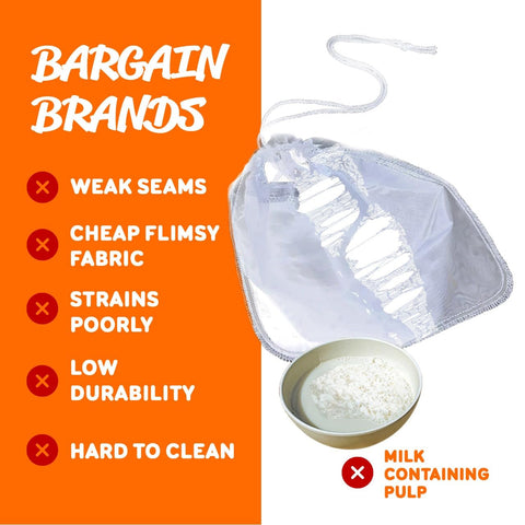 Ellie's Best Pro XL Nut Milk Bag dries quickly for easy storage.