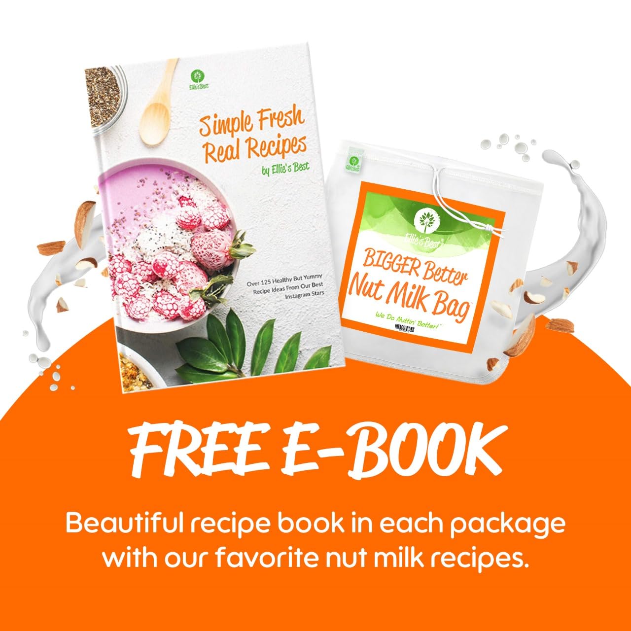 Ellie's Best Pro XL Nut Milk Bag yields pulp-free milks and smooth juices.
