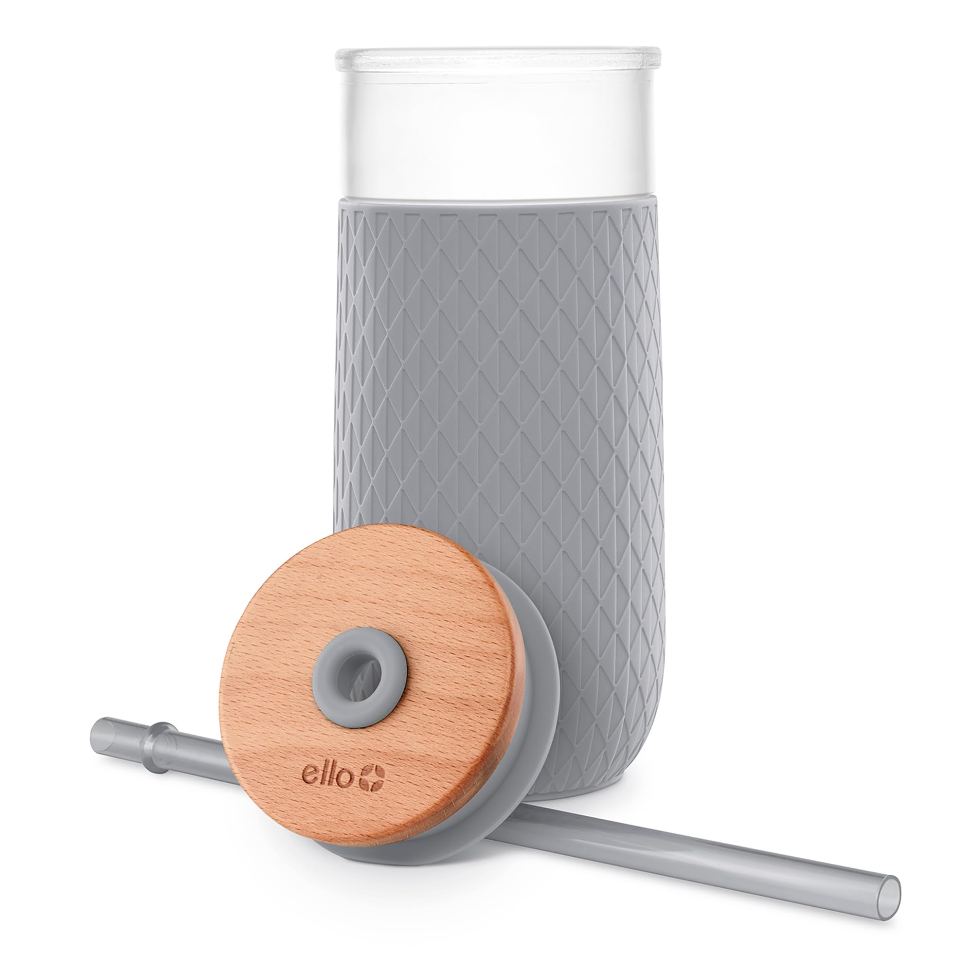 Ello Devon top-rack dishwasher safe tumbler and straw for easy cleaning.