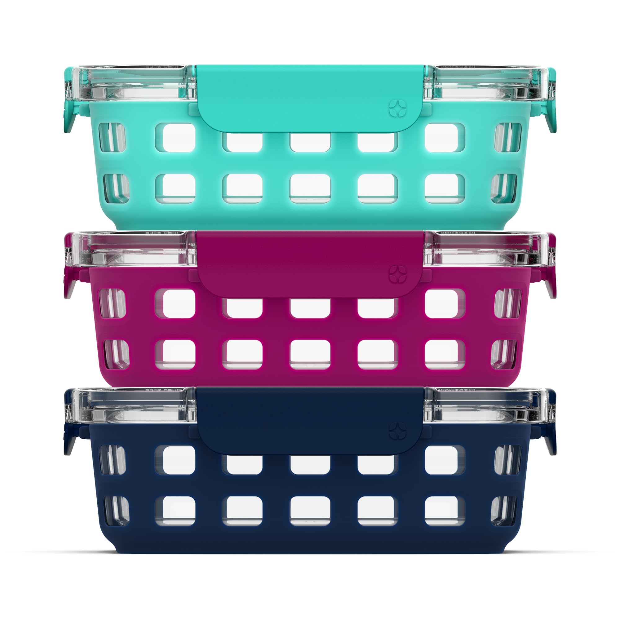 Ello Duraglass 3.4-cup berry container shows contents clearly and resists odors.