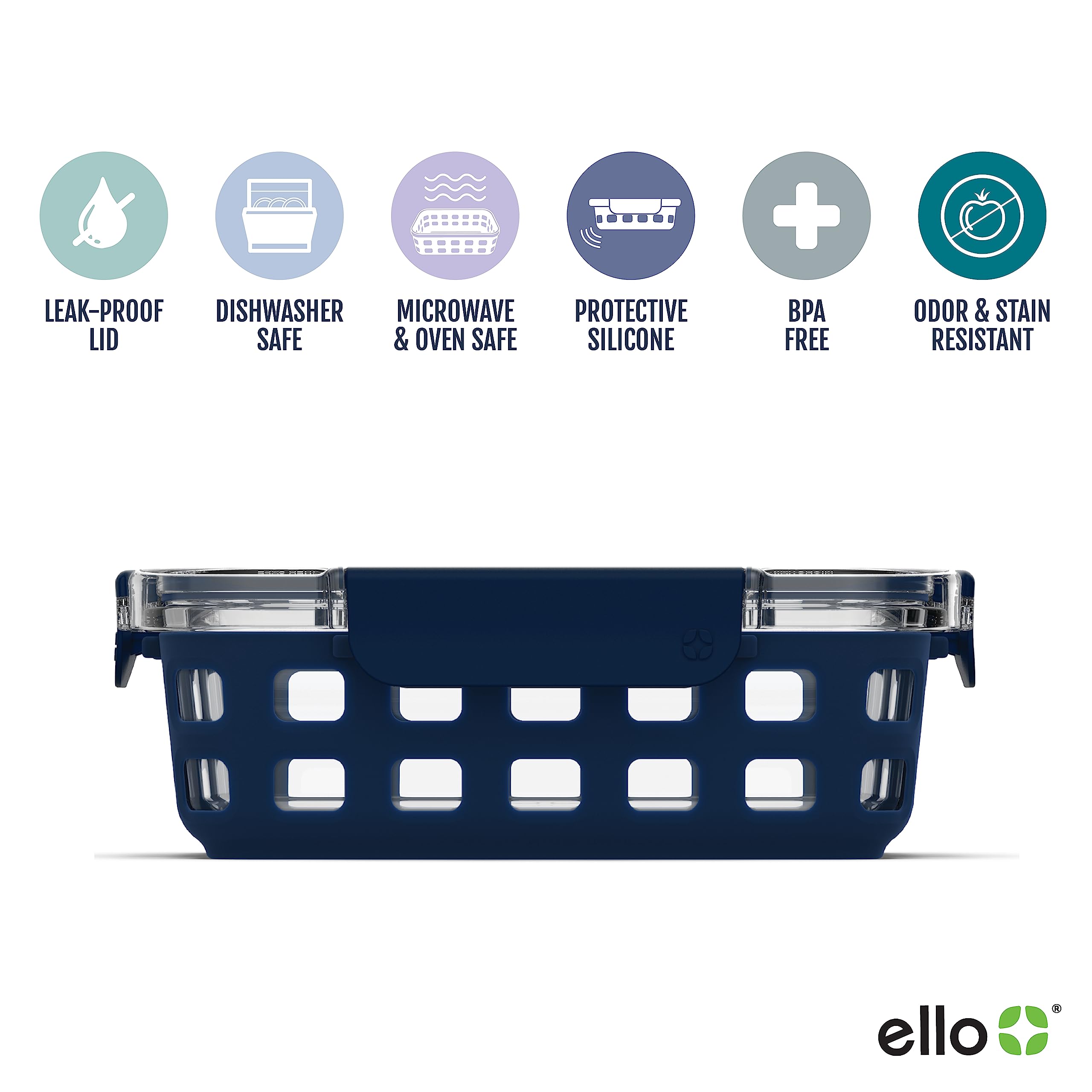 Duraglass silicone sleeve protects containers and provides a secure grip.