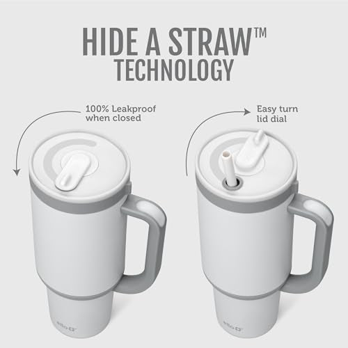 Ello Oasis retracting straw technology keeps surfaces clean when stowed.