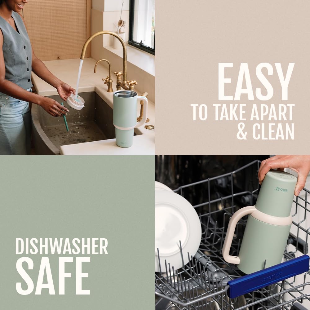 Ello Oasis stainless steel insulation preserves temperature and resists daily wear.