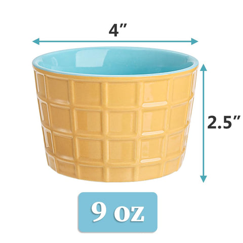 Elsjoy 9 oz dessert bowls in vibrant hues for sundae toppings.