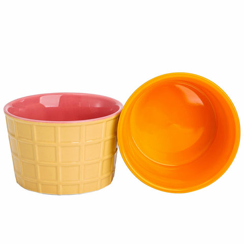 Elsjoy colorful cups with waffle-cone embossed exterior for fun presentations.