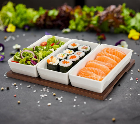 Elsjoy warm wood tone complements any table setting.
